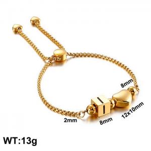 Stainless Steel Gold-plating Bracelet - KB122366-Z