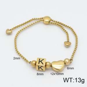 Stainless Steel Gold-plating Bracelet - KB122368-Z