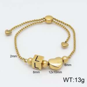 Stainless Steel Gold-plating Bracelet - KB122369-Z