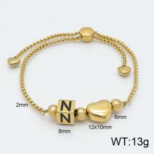Stainless Steel Gold-plating Bracelet - KB122370-Z