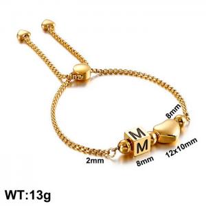 Stainless Steel Gold-plating Bracelet - KB122371-Z