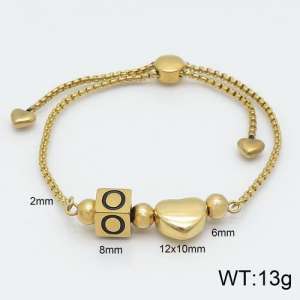 Stainless Steel Gold-plating Bracelet - KB122372-Z