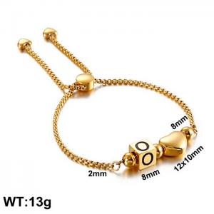 Stainless Steel Gold-plating Bracelet - KB122372-Z