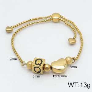 Stainless Steel Gold-plating Bracelet - KB122374-Z