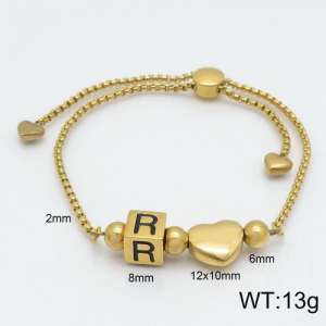 Stainless Steel Gold-plating Bracelet - KB122375-Z