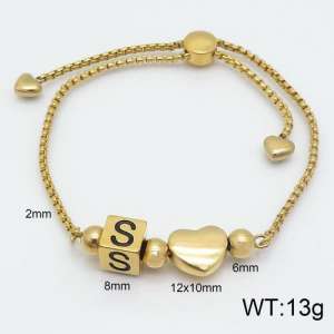 Stainless Steel Gold-plating Bracelet - KB122376-Z
