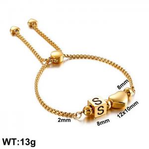 Stainless Steel Gold-plating Bracelet - KB122376-Z