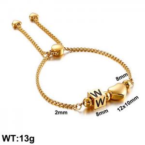 Stainless Steel Gold-plating Bracelet - KB122380-Z