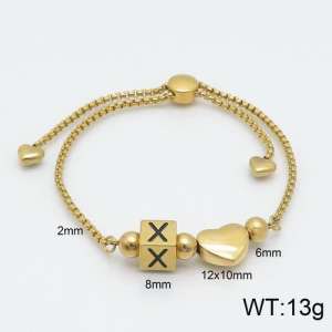 Stainless Steel Gold-plating Bracelet - KB122381-Z