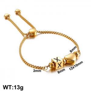 Stainless Steel Gold-plating Bracelet - KB122381-Z