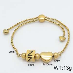Stainless Steel Gold-plating Bracelet - KB122383-Z