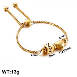 Stainless Steel Gold-plating Bracelet - KB122383-Z