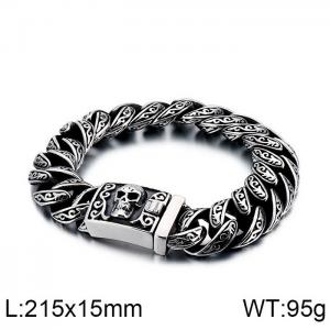 Stainless Skull Bracelet - KB122859-BDJX