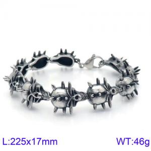 Stainless Skull Bracelet - KB122861-BDJX