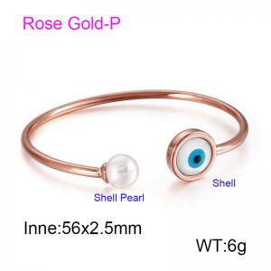 Stainless Steel Rose Gold-plating Bangle - KB123060-K