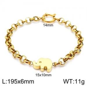 Stainless Steel Gold-plating Bracelet - KB123167-Z