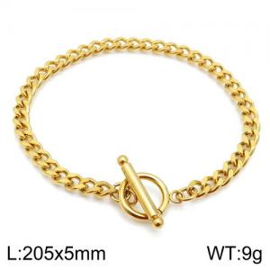 Stainless Steel Gold-plating Bracelet - KB123168-Z