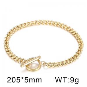 Stainless Steel Gold-plating Bracelet - KB123168-Z