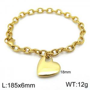 Stainless Steel Gold-plating Bracelet - KB123248-Z