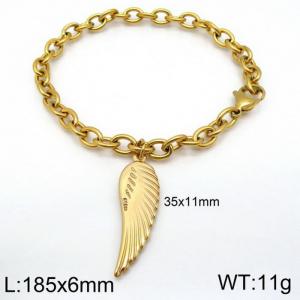 Stainless Steel Gold-plating Bracelet - KB123254-Z