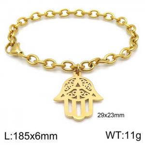 Stainless Steel Gold-plating Bracelet - KB123257-Z