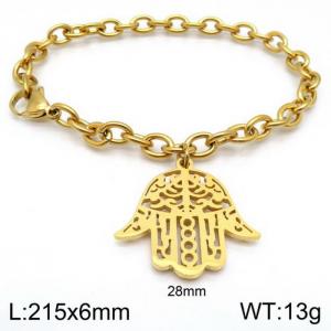 Stainless Steel Gold-plating Bracelet - KB123259-Z