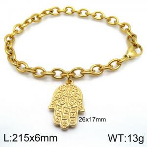Stainless Steel Gold-plating Bracelet - KB123262-Z
