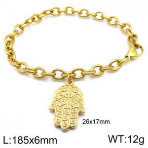 Stainless Steel Gold-plating Bracelet - KB123263-Z