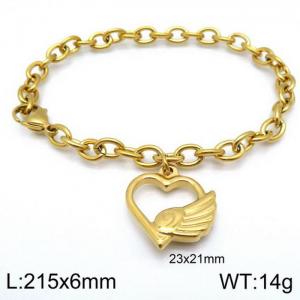Stainless Steel Gold-plating Bracelet - KB123265-Z
