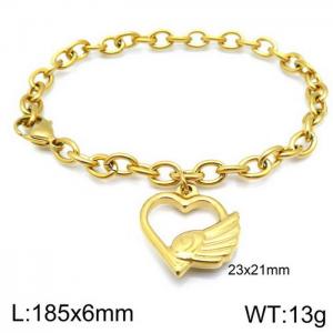 Stainless Steel Gold-plating Bracelet - KB123266-Z