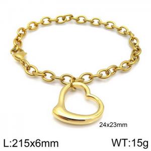 Stainless Steel Gold-plating Bracelet - KB123268-Z