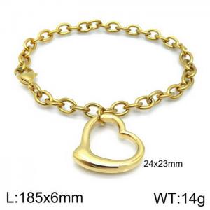 Stainless Steel Gold-plating Bracelet - KB123269-Z