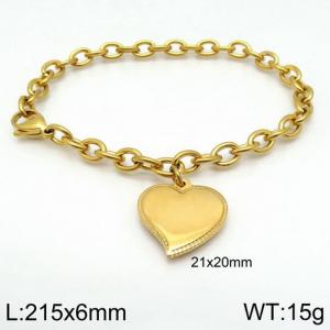 Stainless Steel Gold-plating Bracelet - KB123271-Z