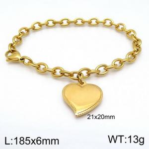 Stainless Steel Gold-plating Bracelet - KB123272-Z