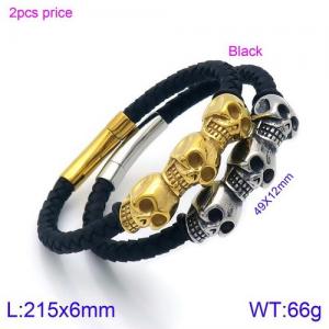 Stainless Skull Bracelet - KB123274-KFC