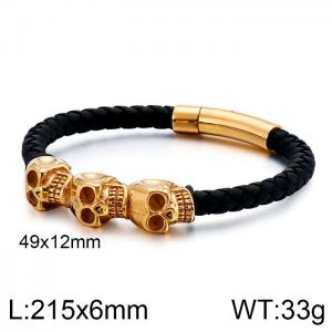 Stainless Skull Bracelet - KB123276-KFC