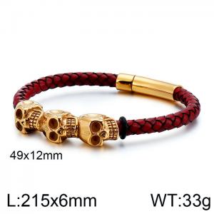 Stainless Skull Bracelet - KB123277-KFC