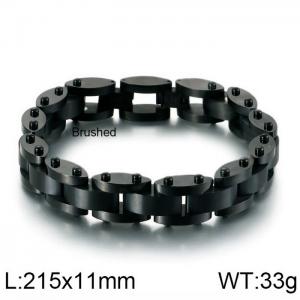 Stainless Steel Black-plating Bracelet - KB123282-KFC