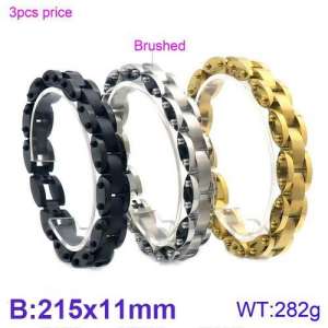 Stainless Steel Gold-plating Bracelet - KB123285-KFC