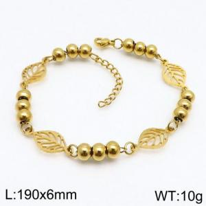 Stainless Steel Gold-plating Bracelet - KB123580-XD