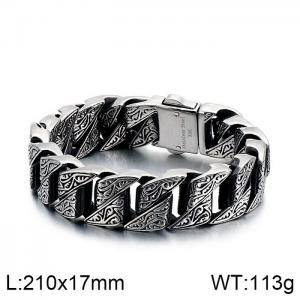 Stainless Steel Bracelet(Men) - KB123641-BDJX