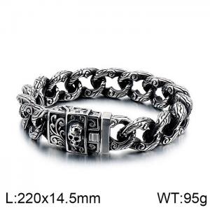 Stainless Skull Bracelet - KB123642-BDJX