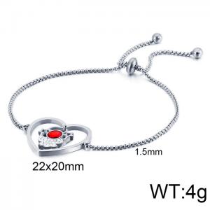 Stainless Steel Stone Bracelet - KB123856-KFC