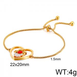 Stainless Steel Stone Bracelet - KB123857-KFC