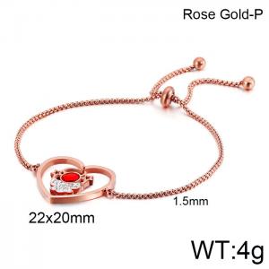 Stainless Steel Stone Bracelet - KB123858-KFC