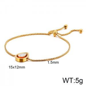 Stainless Steel Stone Bracelet - KB123866-KFC