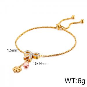 Stainless Steel Stone Bracelet - KB123875-KFC