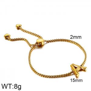 Stainless Steel Gold-plating Bracelet - KB123968-KFC