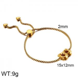 Stainless Steel Gold-plating Bracelet - KB123969-KFC
