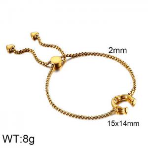 Stainless Steel Gold-plating Bracelet - KB123970-KFC